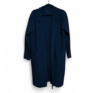 Anrabess coatigan‎ cardigan jacket coat sweater knit long line lapel size XL
